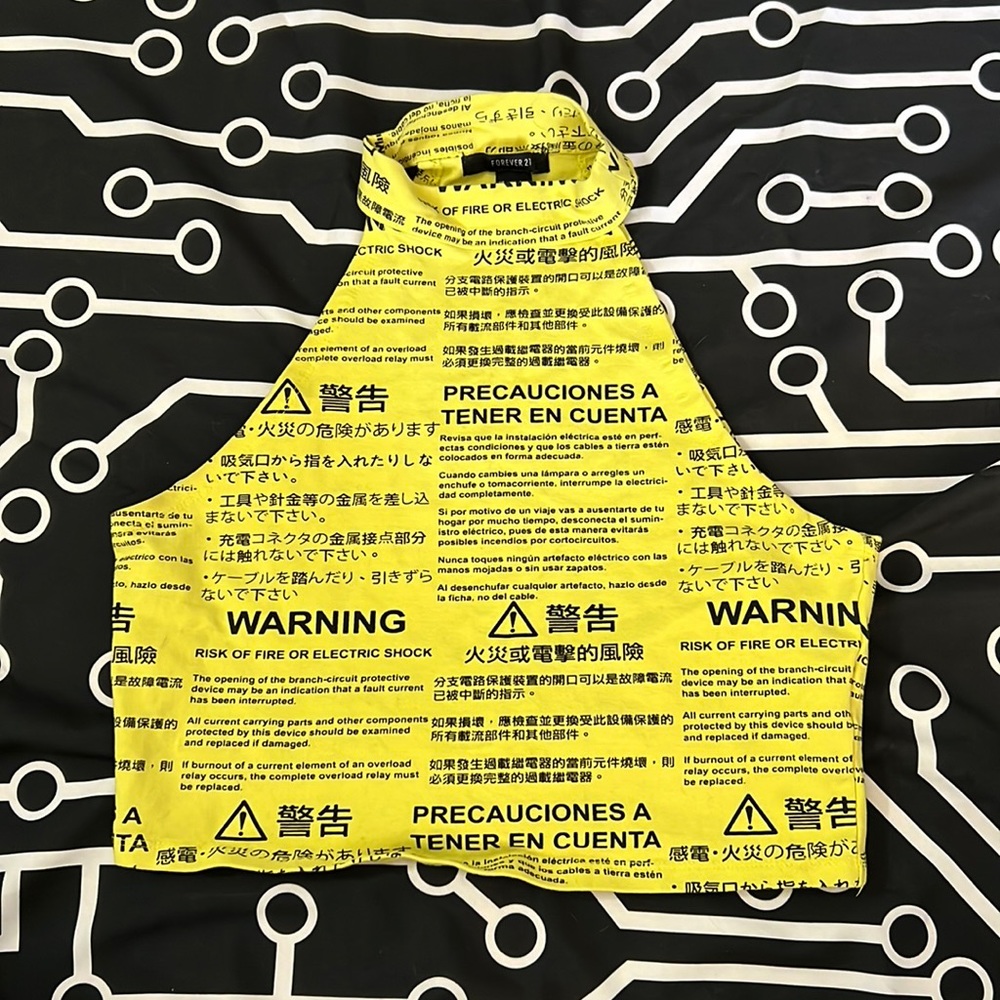 Cybergoth Cyberpunk Rave Festival Cropped Top